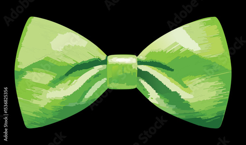 Vibrant Green Bow Tie Fashion Design