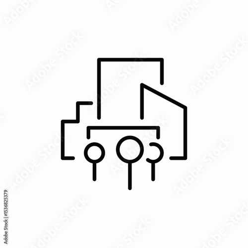 company office icon sign vector