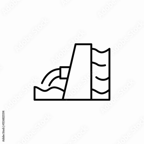 drainage system icon sign vector