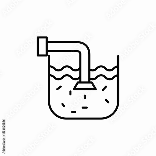pipe fill icon sign vector