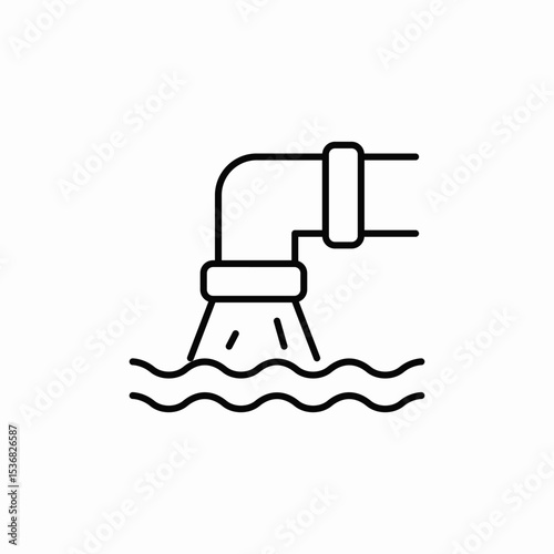 pipe flow icon sign vector