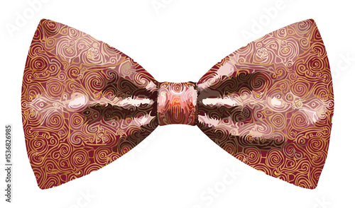 Elegant Brown Patterned Bow Tie Accessory