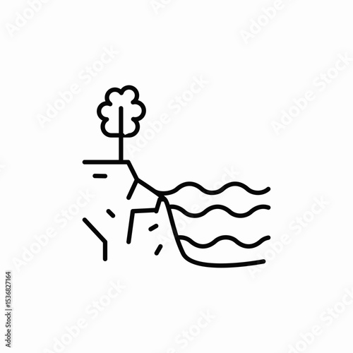 water body level icon sign vector