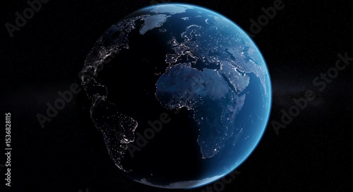 Wallpaper Mural Earth at Night: A Stunning View of Our Planet's City Lights Torontodigital.ca