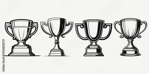 champions cup sketch illustration vector