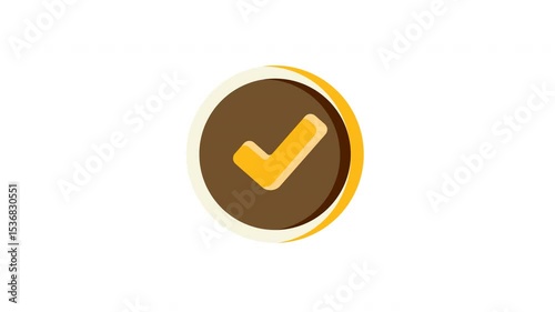 Animated check mark icon in smooth motion, perfect for success messages, app confirmations, or video UI elements. Clean, minimal style with transparent background for easy integration.