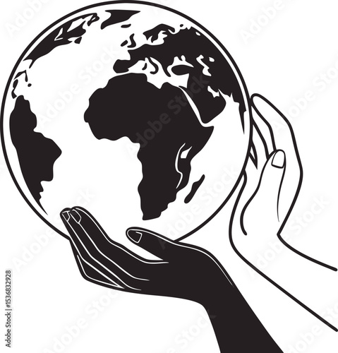 Hands Holding Earth Globe Sustainability