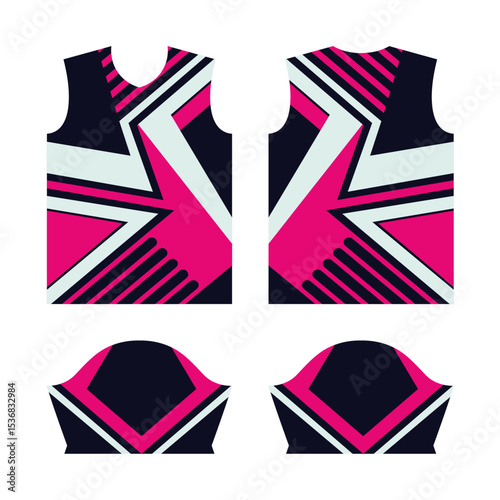 Sublimation jersey design template, T-shirt sport, with liquify pattern on grunge halftone background ,for sport club, Vector Illustration