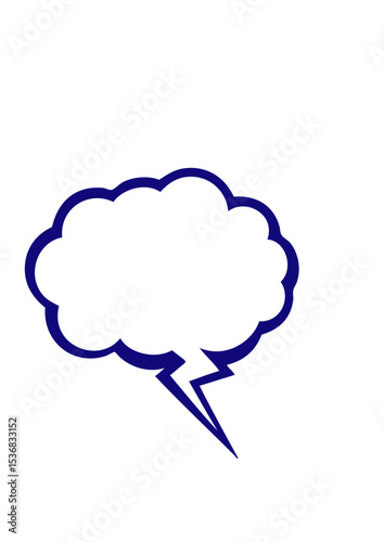 bulle eclair nuage ajouter texte vide