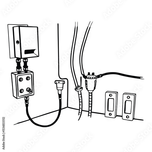 Electrical Wiring Diagram Home Power Outlets, Switches, and Junction Boxes