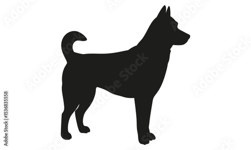 Elegant Dog Silhouette A Clean, Minimalist Vector Illustration