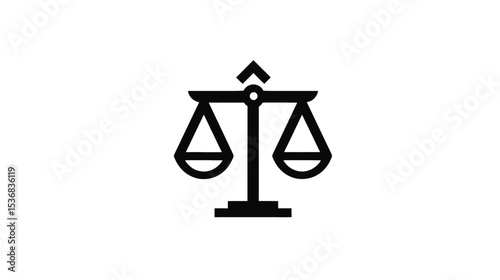 Scales of Justice: Icon Representing Balance, Law, and Equality