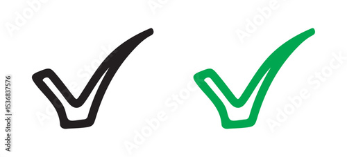 yes and no check mark