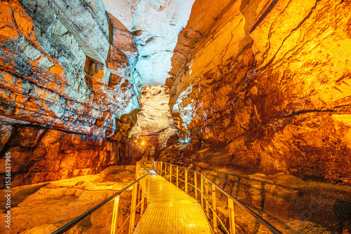 The scenic views of Tınaztepe Cave, which is one of the longest caves in the world, with a length of 22 kilometers in Seydişehir, Konya.