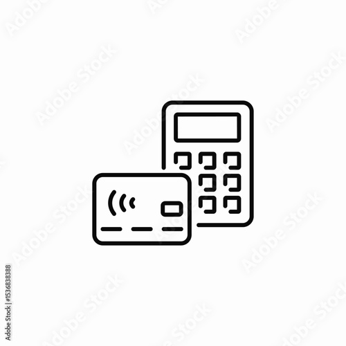 bank card machine icon sign vector