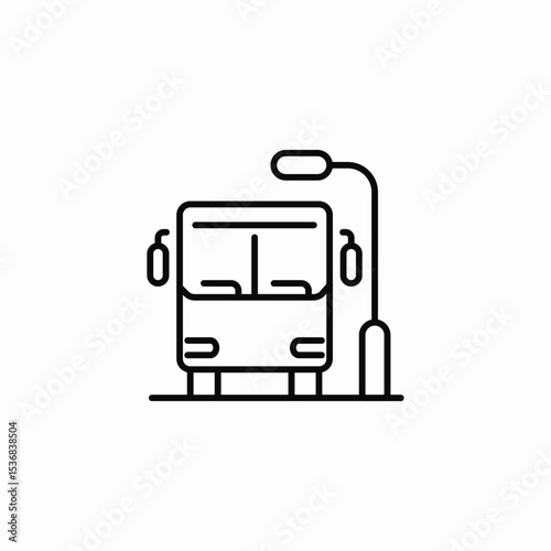 bus station icon sign vector
