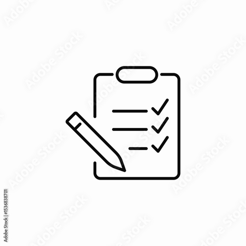 checklist fill icon sign vector