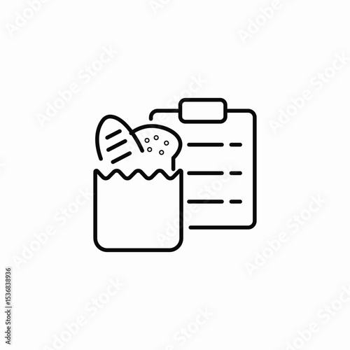grocery list icon sign vector