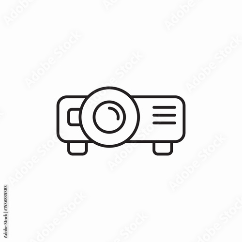 media projector icon sign vector
