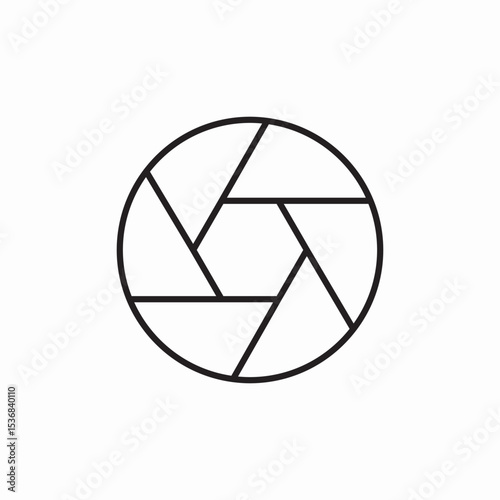 shutter lens icon sign vector