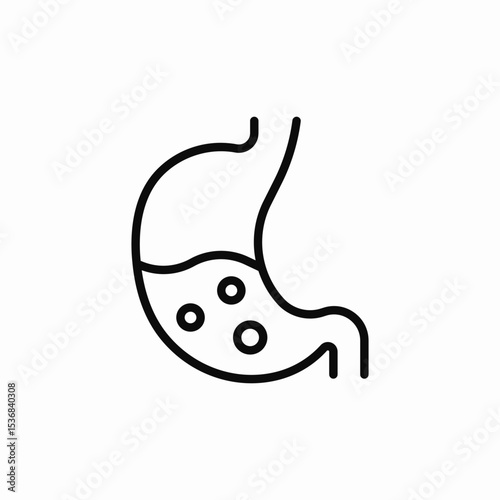stomach acid icon sign vector