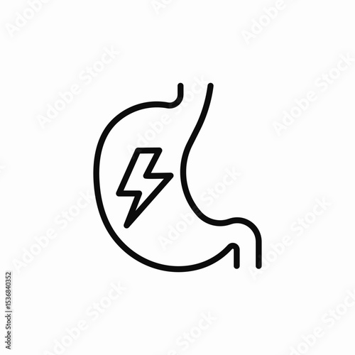 stomach aches icon sign vector