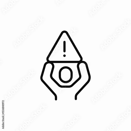 warning stop icon sign vector