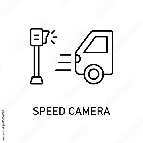 Icon a speed camera, isolated against a clean background.