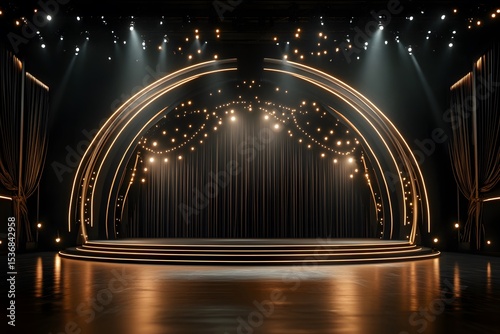 Oscars scene on a red background.