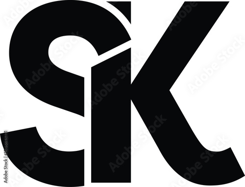 Vector SK monogram logo