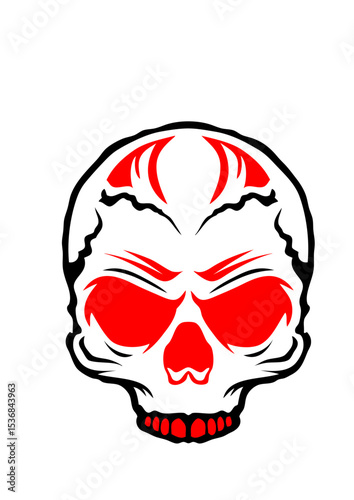 Tete de mort halloween horreur dessin crane