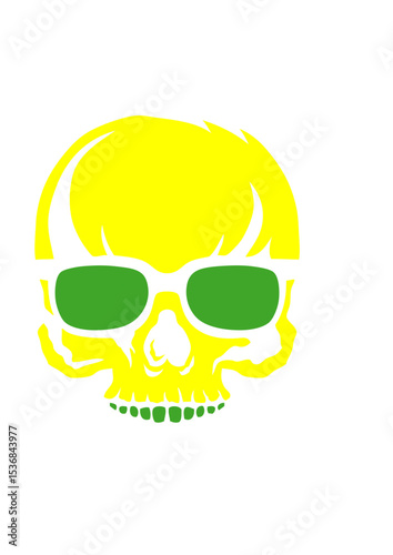 Tete de mort halloween horreur dessin crane