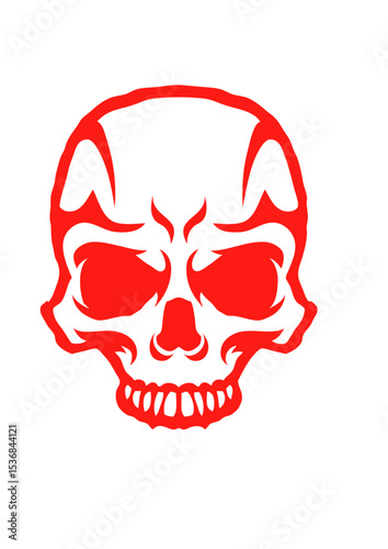 Tete de mort halloween peur dessin crane horreur