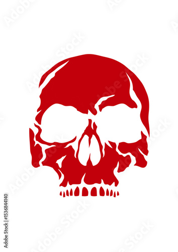 Tete de mort halloween peur dessin crane horreur