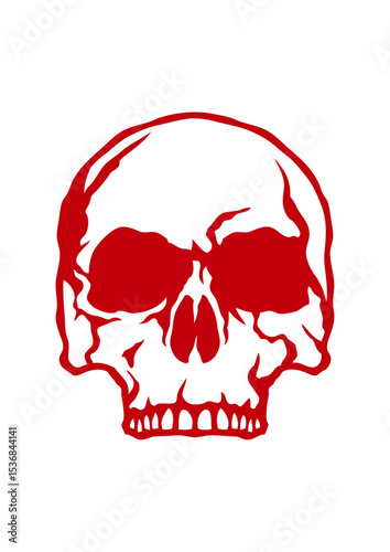 Tete de mort halloween peur dessin crane horreur