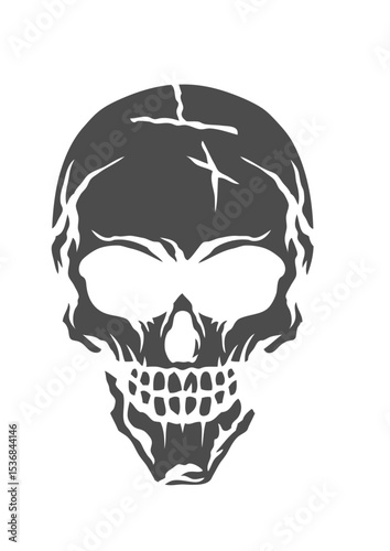 Tete de mort halloween peur dessin crane horreur