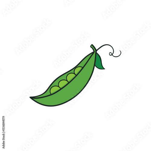 green peas isolated on white