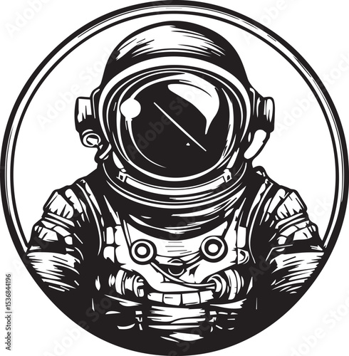   astronaut, vector concept digital art, hand drawn illustration