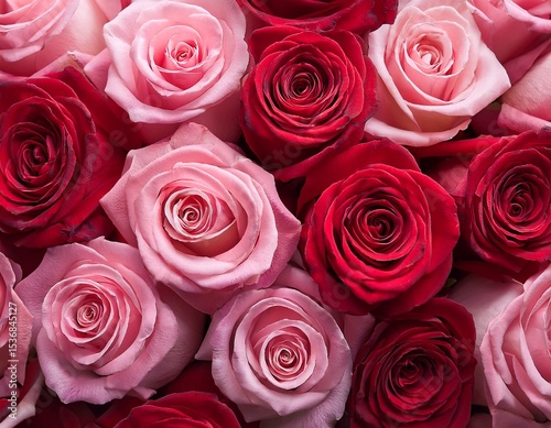 beautiful pink and red roses background close up