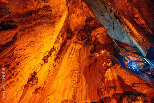 The scenic views of Tınaztepe Cave, which is one of the longest caves in the world, with a length of 22 kilometers in Seydişehir, Konya.