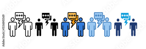Conflict Resolution Icon Element For Design