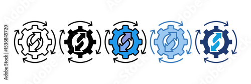 Change Management Icon Element For Design