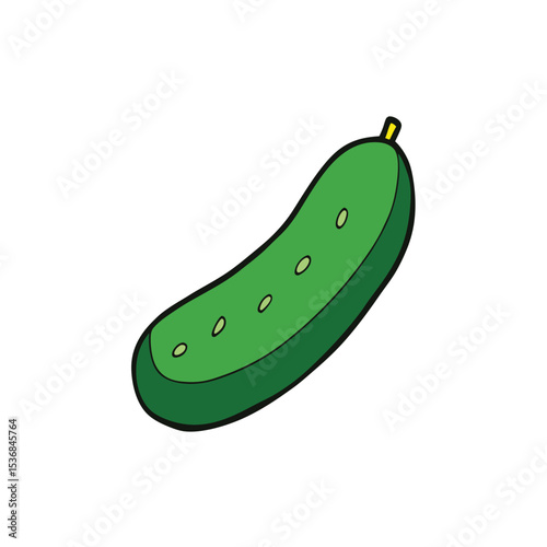 cucumber on white background