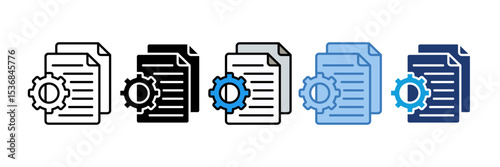 Documentation Management Icon Element For Design