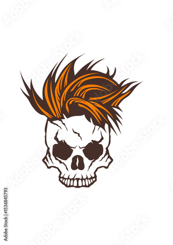 tete de mort hipster coiffure punk