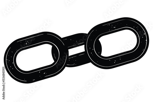 chain link silhouette vector illustration strong metal connection design icon concept