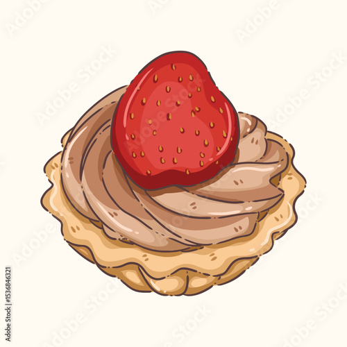 vector illustration of an cup cake