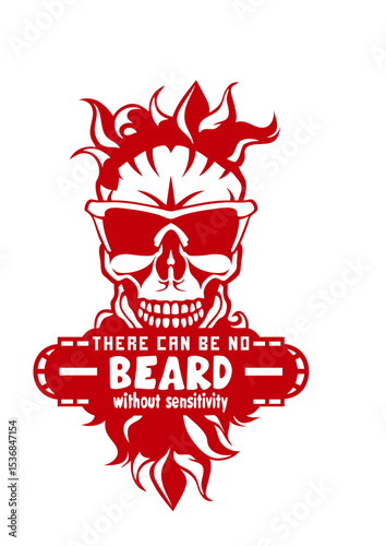 tete de mort hipster citation beard sensitivity barbu barbe