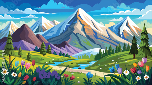 A stunning summer mountain landscape
