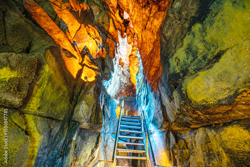 The scenic views of Tınaztepe Cave, which is one of the longest caves in the world, with a length of 22 kilometers in Seydişehir, Konya.
